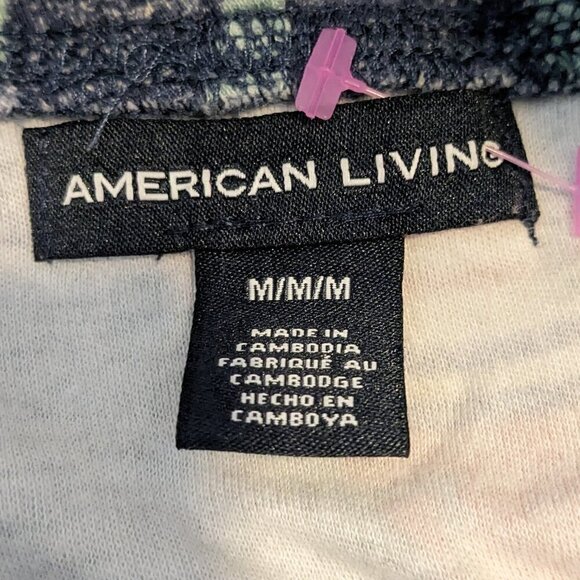 American Living Cowl Neck Aztec Top Womens Medium Lightweight Long Sleeve - Picture 7 of 16